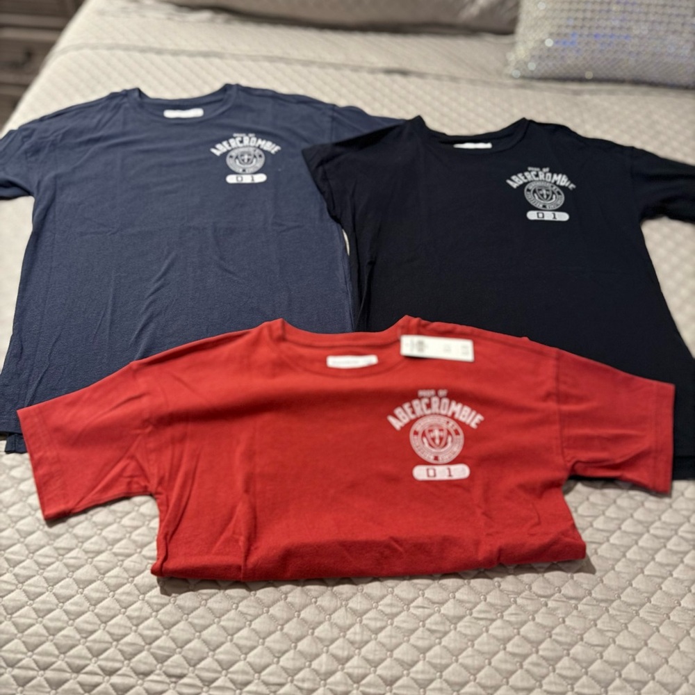 Abercrombie Graphic T-Shirts - Red, Navy, Black